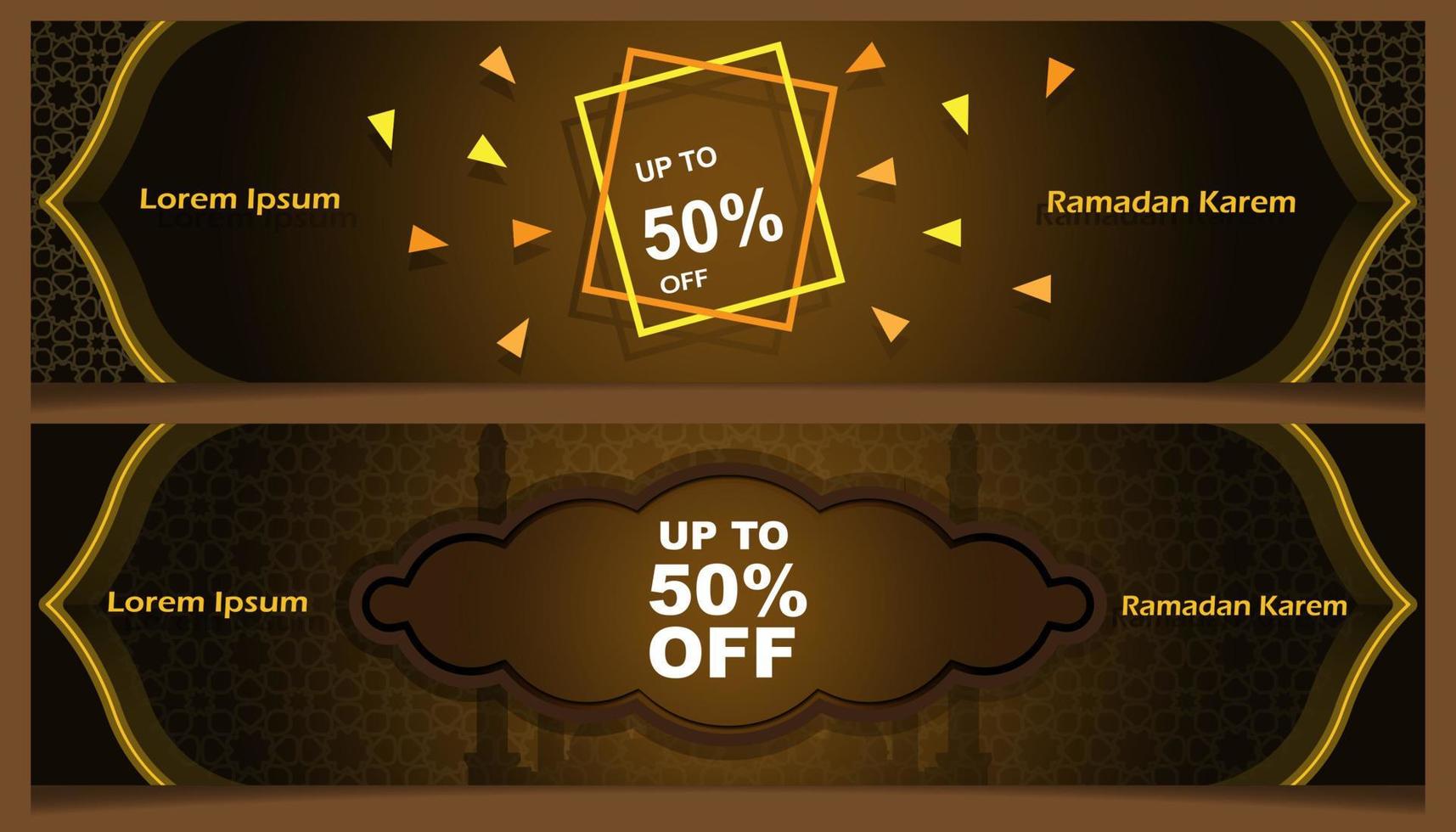 vector illustration ramadan banner, good for ramadan sale background, ramadan  content background etc