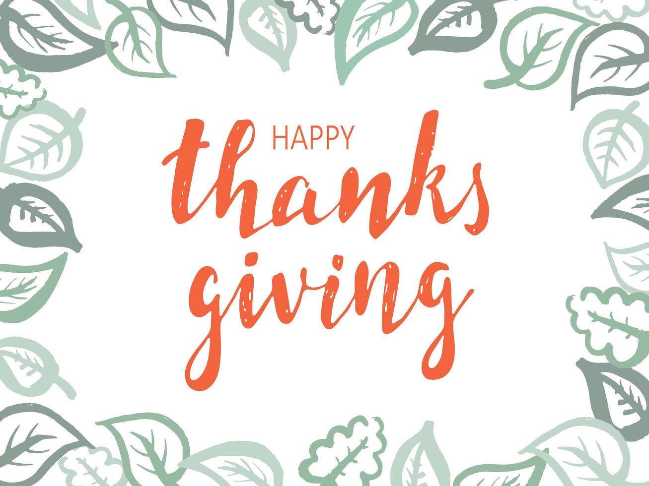 Hand drawn Happy Thanksgiving typography. Calligraphy lettering vector