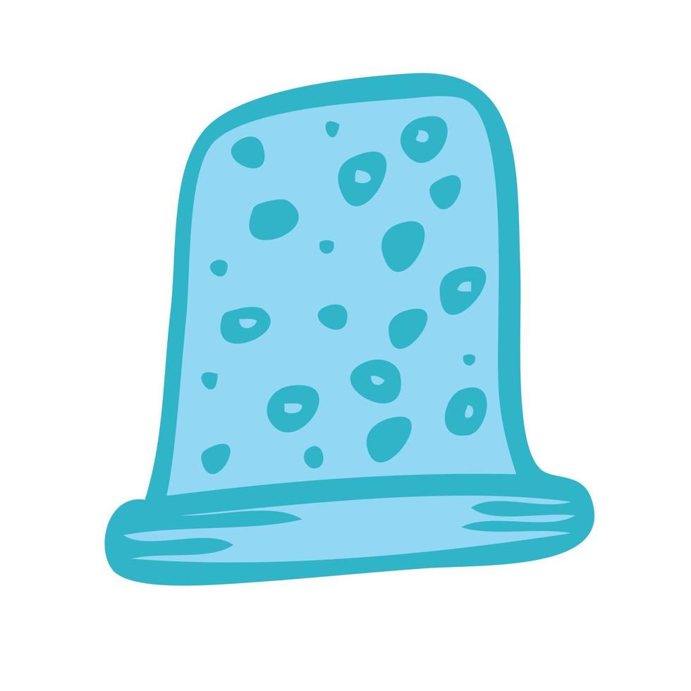 Thimble for sewing. Modeling tools. Vector illustration.