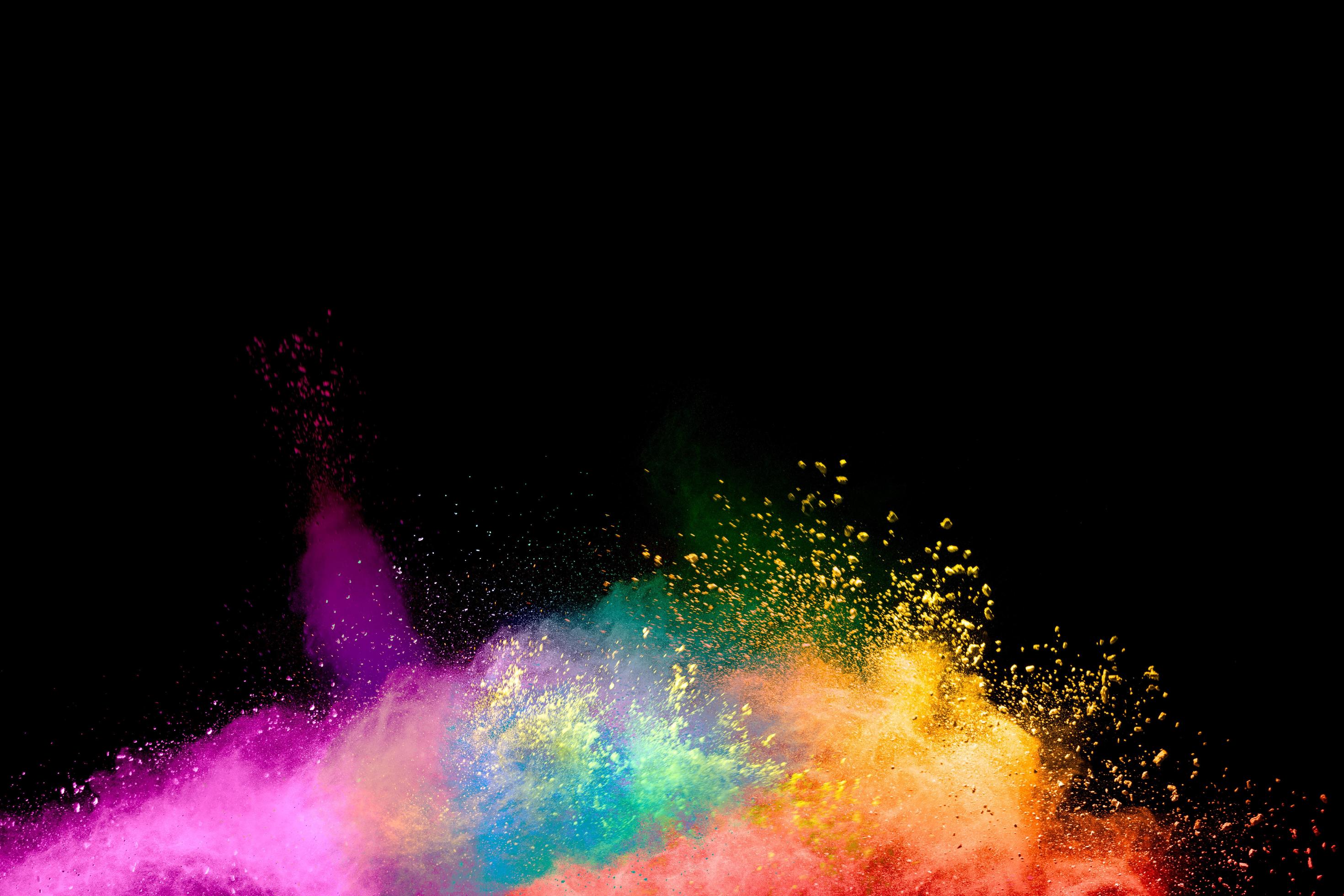 Abstract colorful powder explosion on black  motion of  dust  Holi. 6854720 Stock Photo at Vecteezy