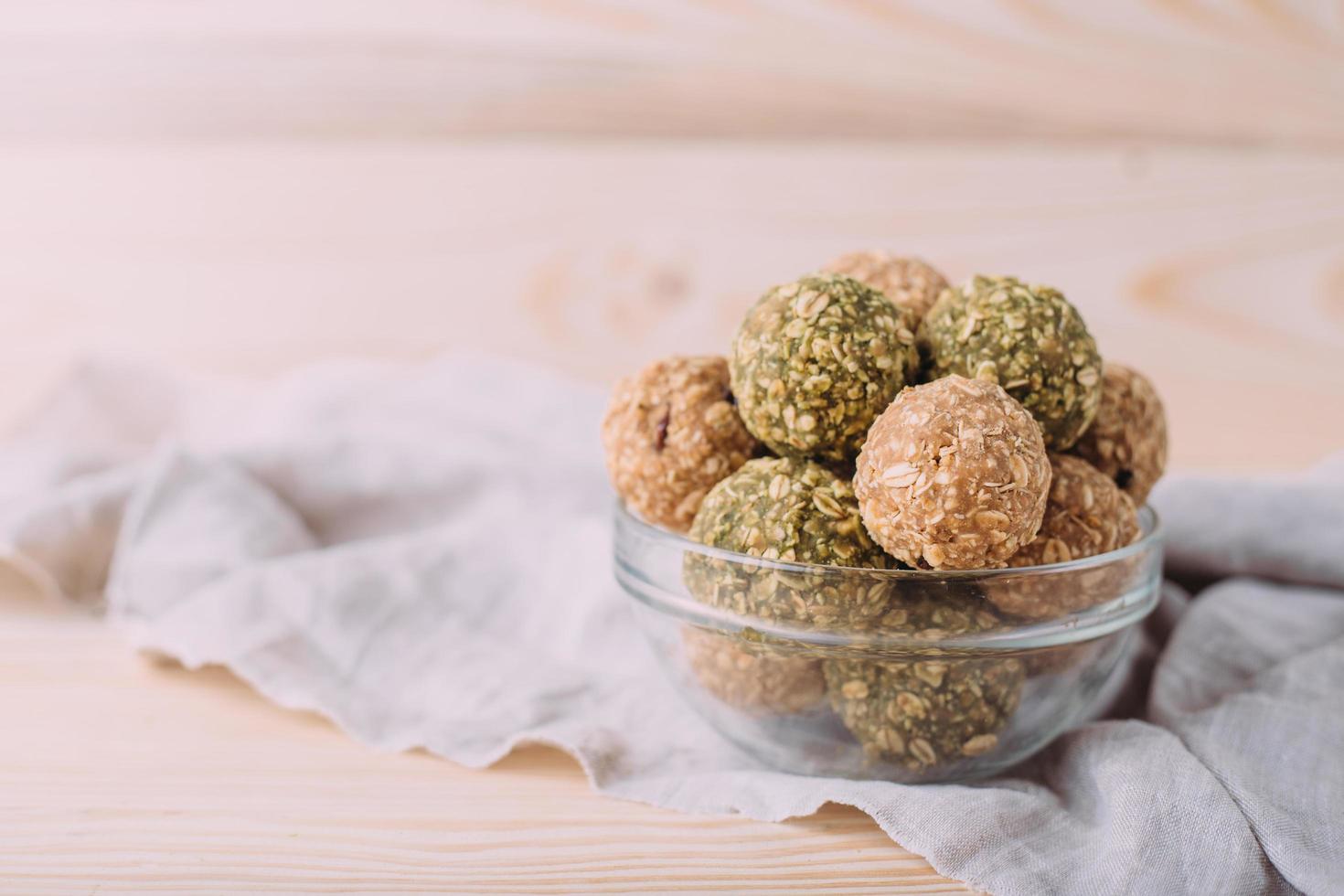 Raisins almond honey bliss energy raw balls photo