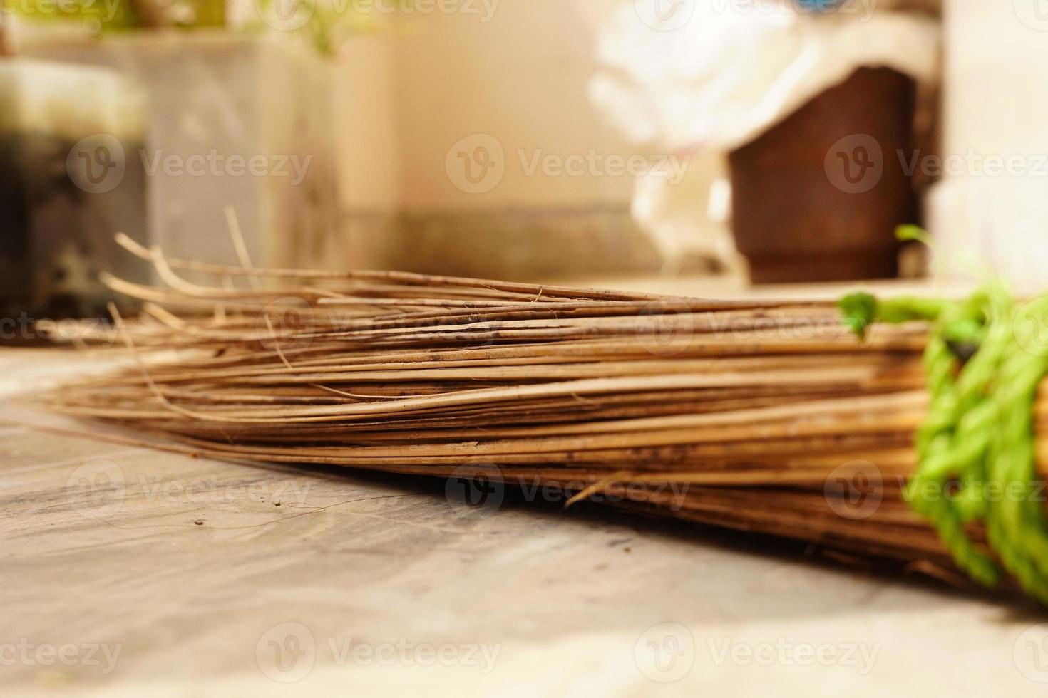 broom image in house for home cleaning photo