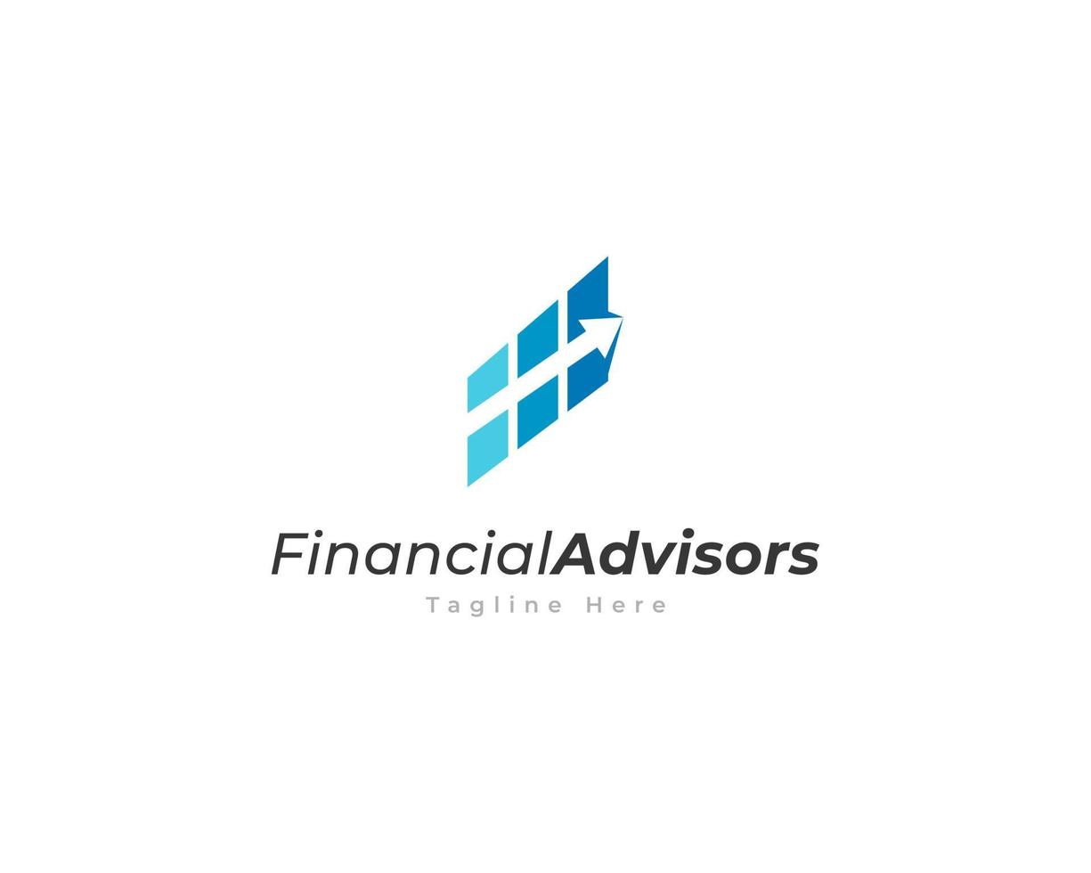 inspiración de diseño de vector de logotipo de asesores financieros