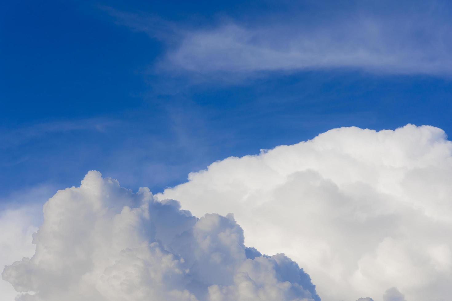 Beautiful clouds and sky space in background. photo
