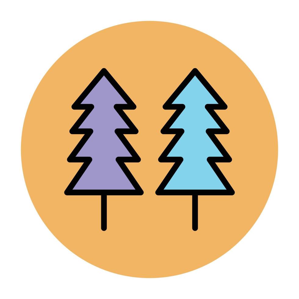 Trendy Trees Concepts vector