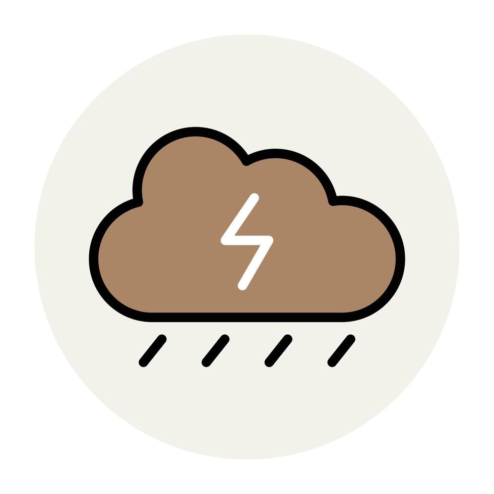 Trendy Thunderstorm Concepts vector