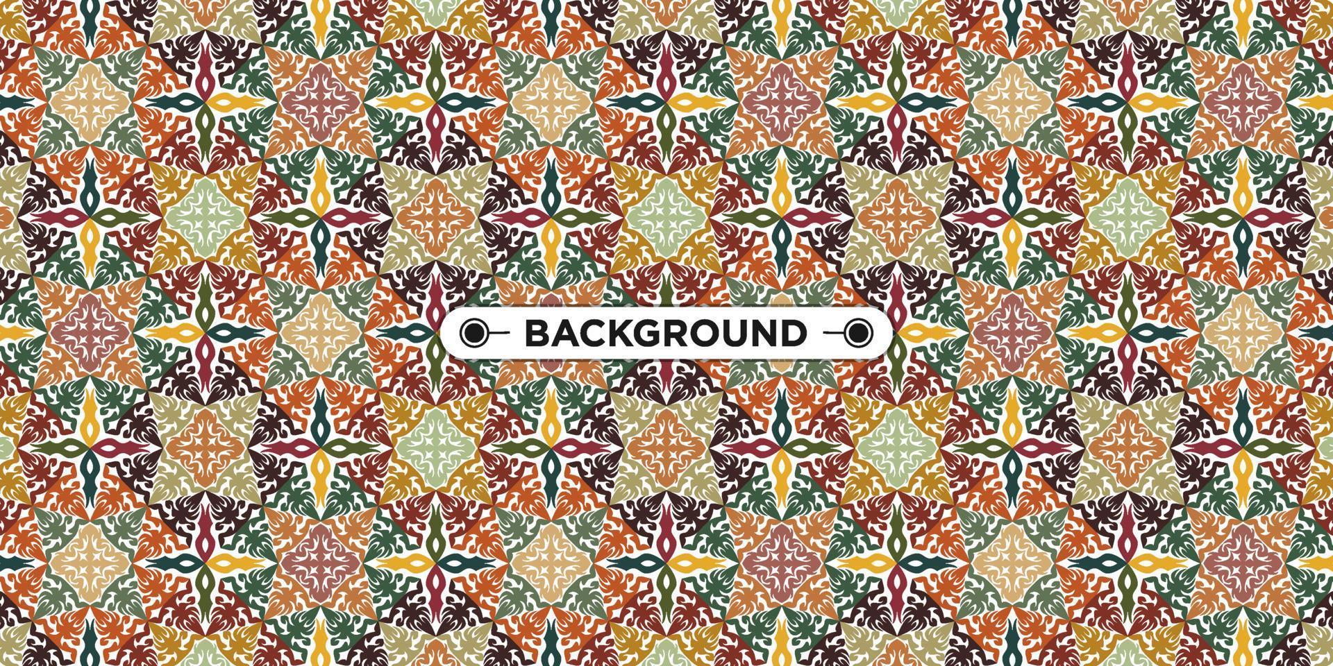 Unique colorful ethnic seamless pattern background vector