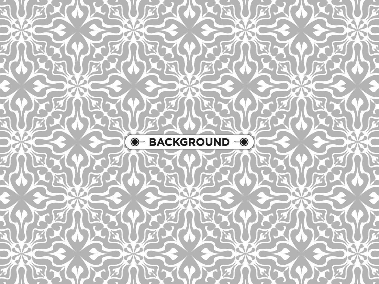 gray ethnic mandala seamless pattern background vector