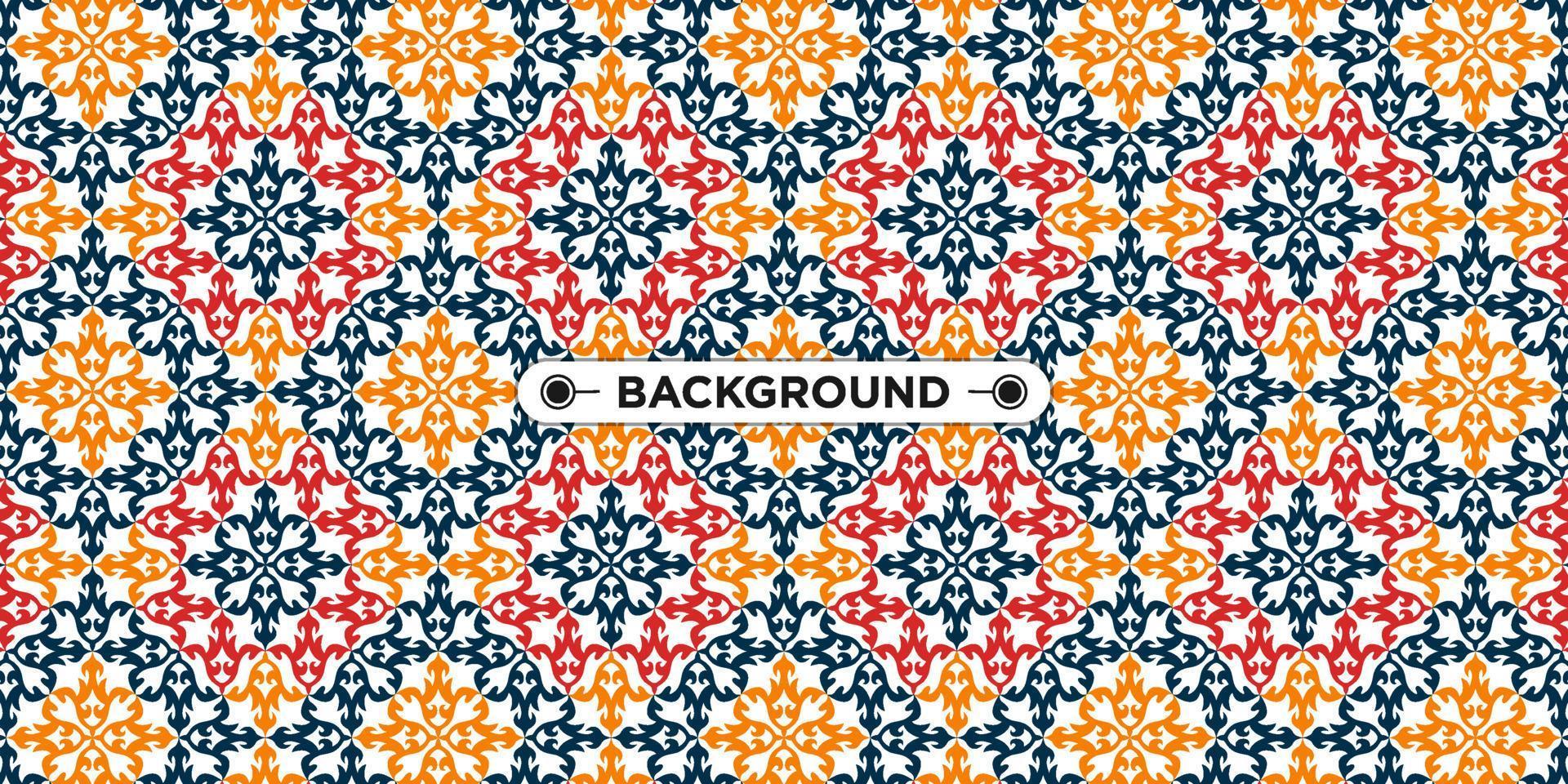 colorful geometric ethnic seamless pattern background vector