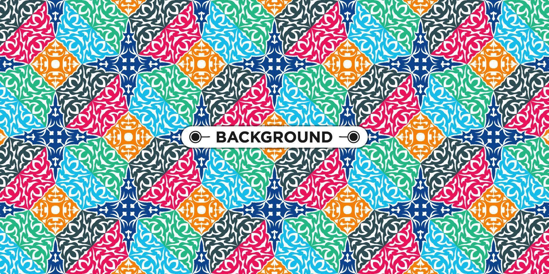 Unique colorful ethnic seamless pattern background vector