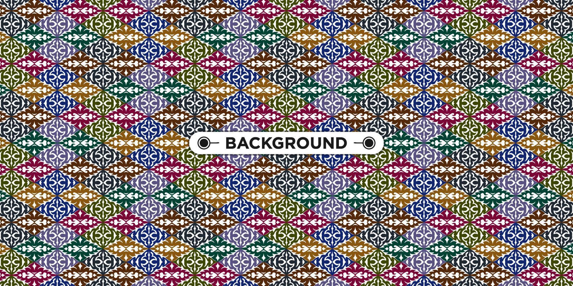 Unique colorful ethnic seamless pattern background vector