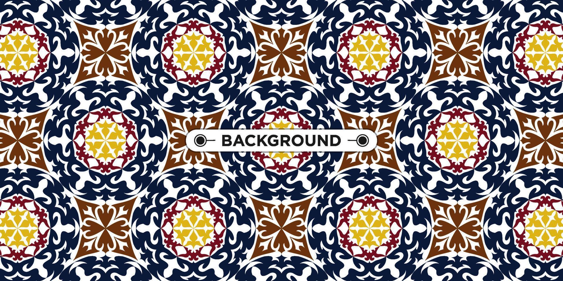 Unique colorful ethnic seamless pattern background vector