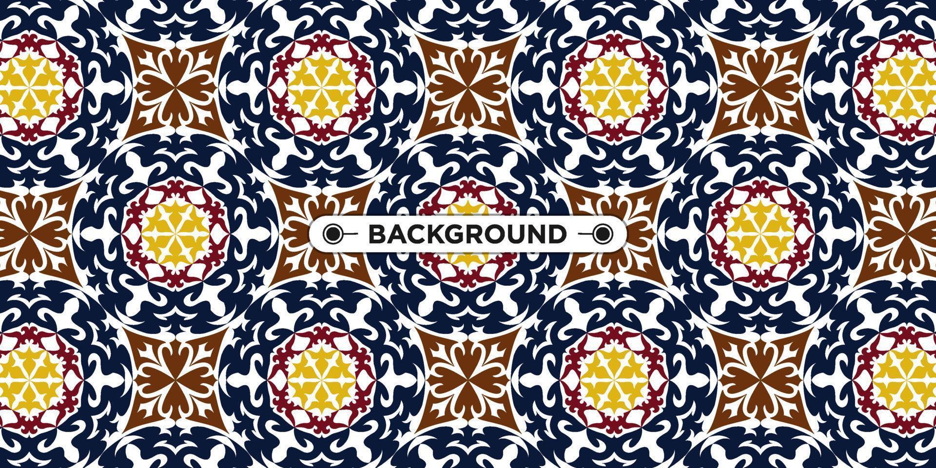 Unique colorful ethnic seamless pattern background vector