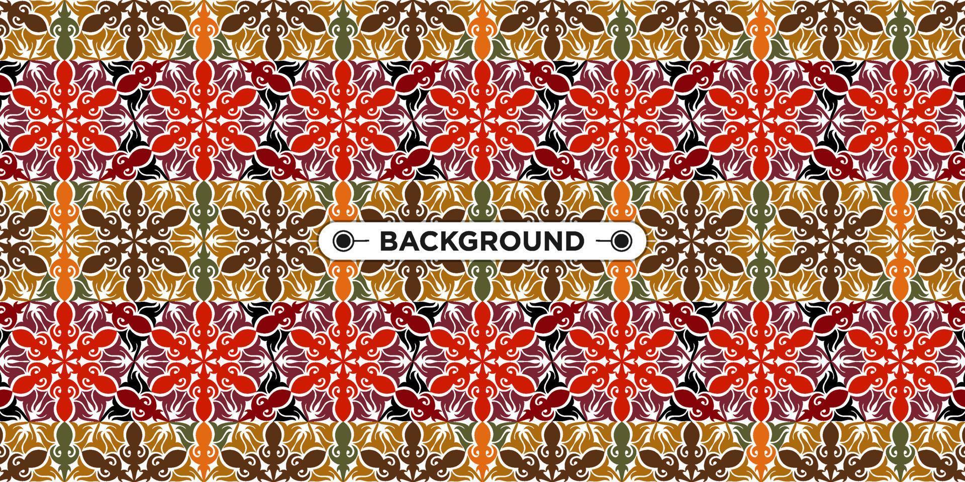 Unique colorful ethnic seamless pattern background vector