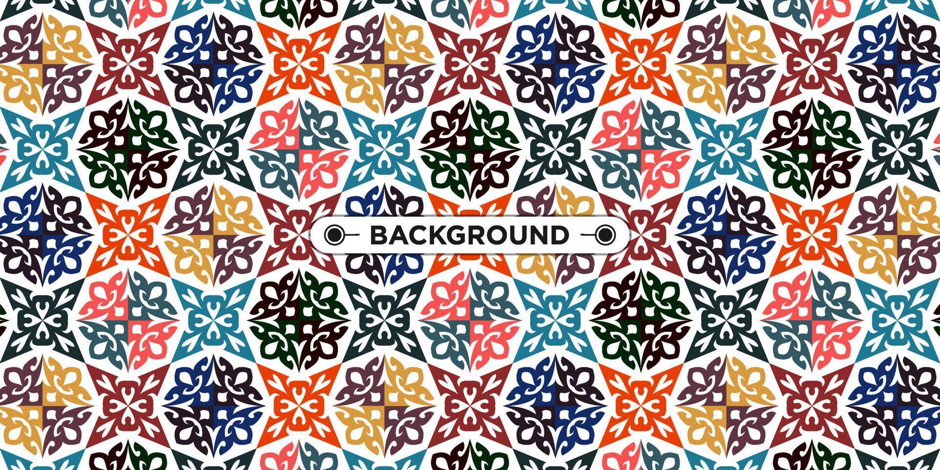 Unique colorful ethnic seamless pattern background vector