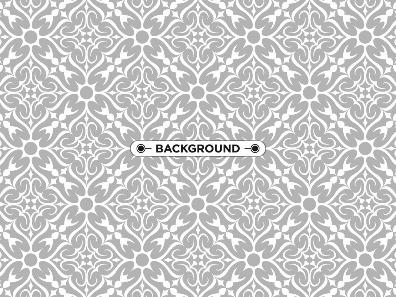 gray ethnic mandala seamless pattern background vector