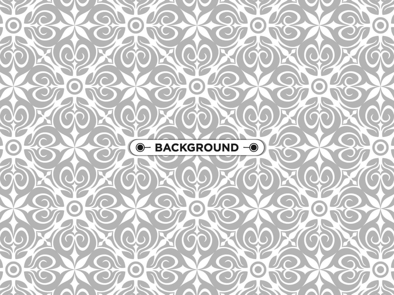 gray ethnic mandala seamless pattern background vector