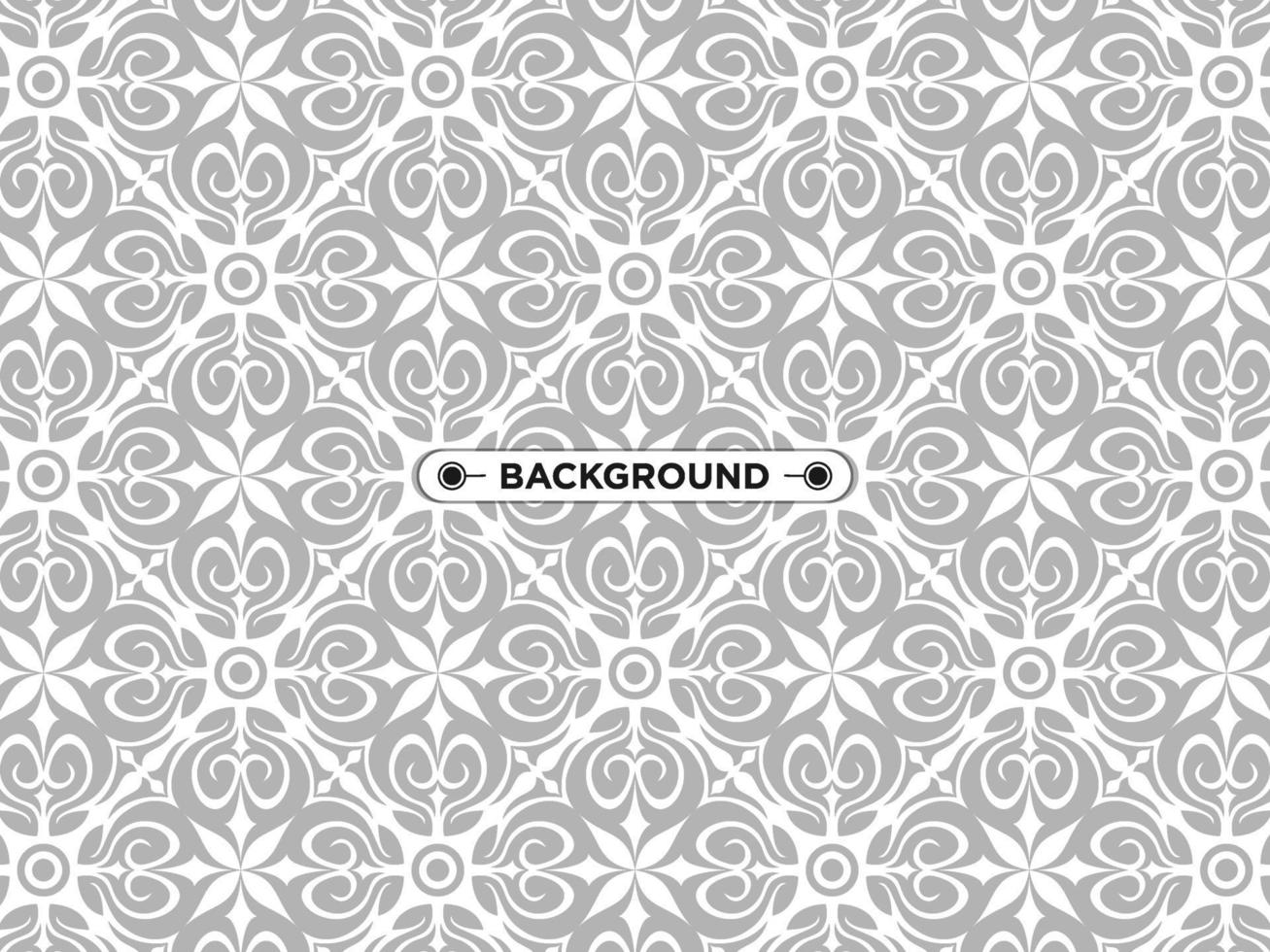 gray ethnic mandala seamless pattern background vector