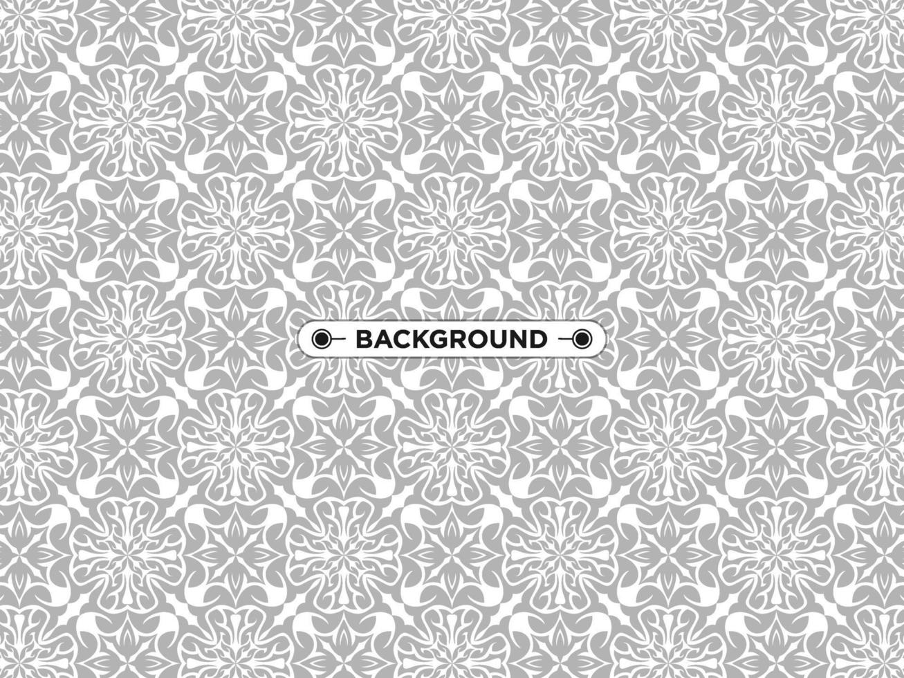 gray ethnic mandala seamless pattern background vector