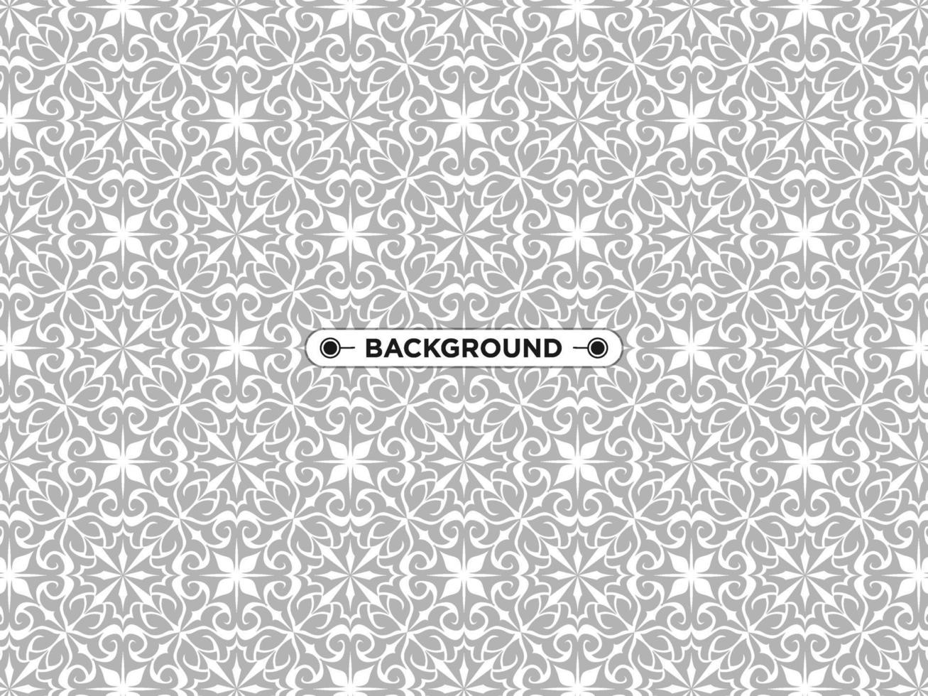 gray ethnic mandala seamless pattern background vector
