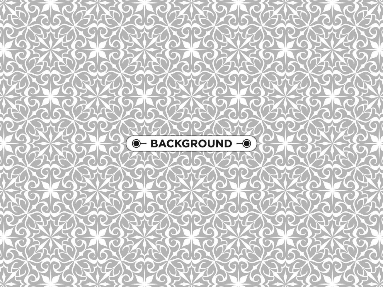 gray ethnic mandala seamless pattern background vector