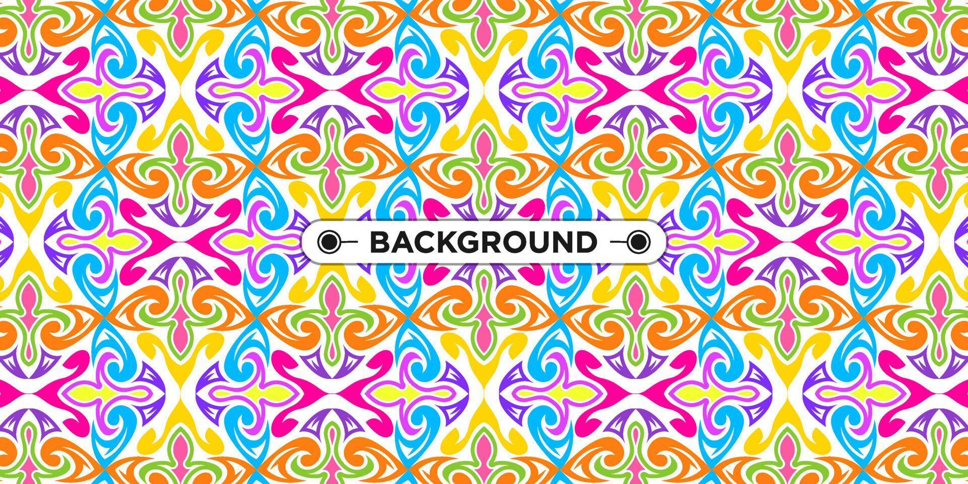 colorful ethnic mandala seamless pattern background vector