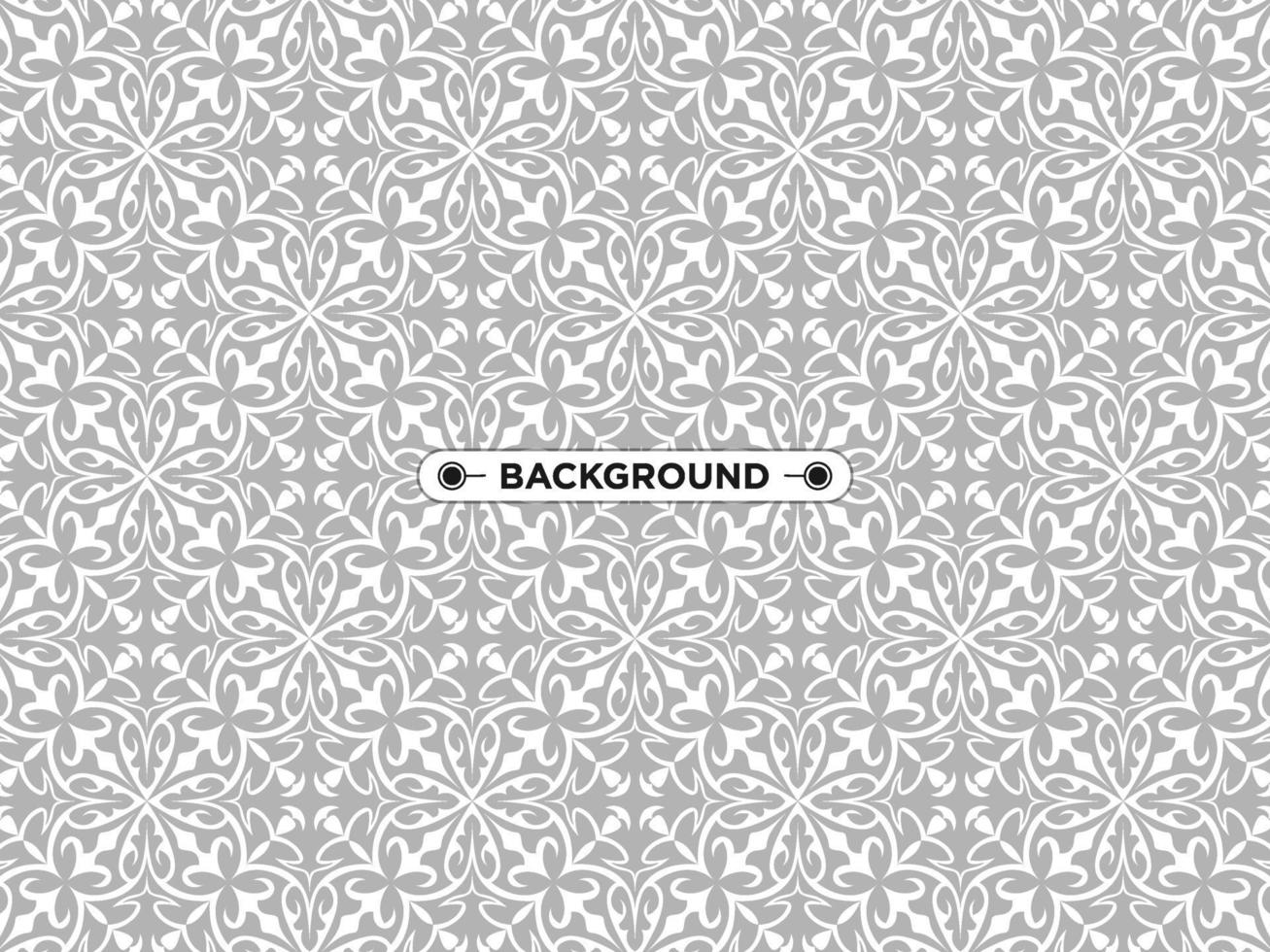 gray ethnic mandala seamless pattern background vector