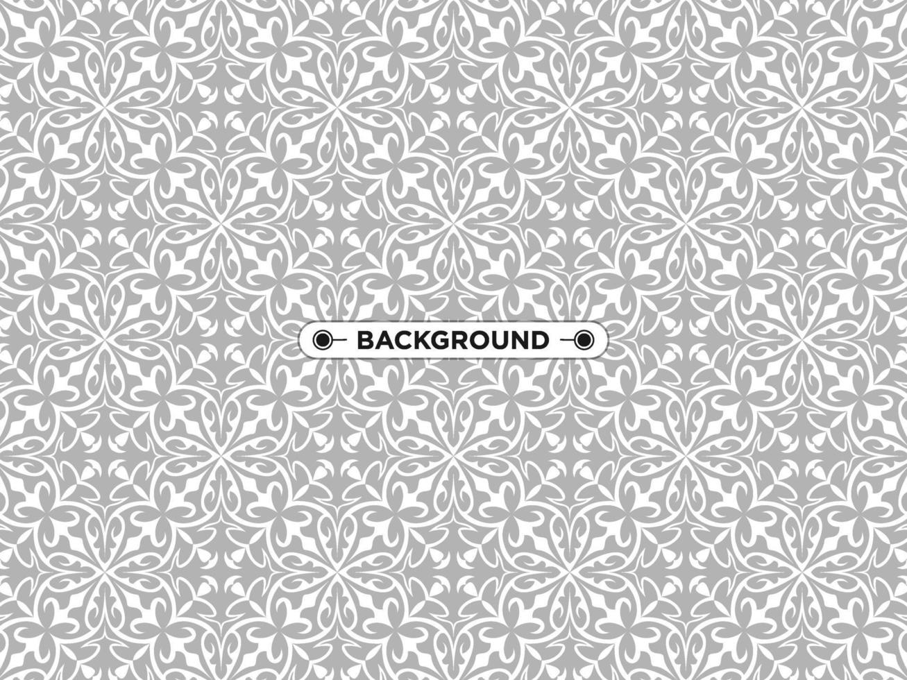 gray ethnic mandala seamless pattern background vector