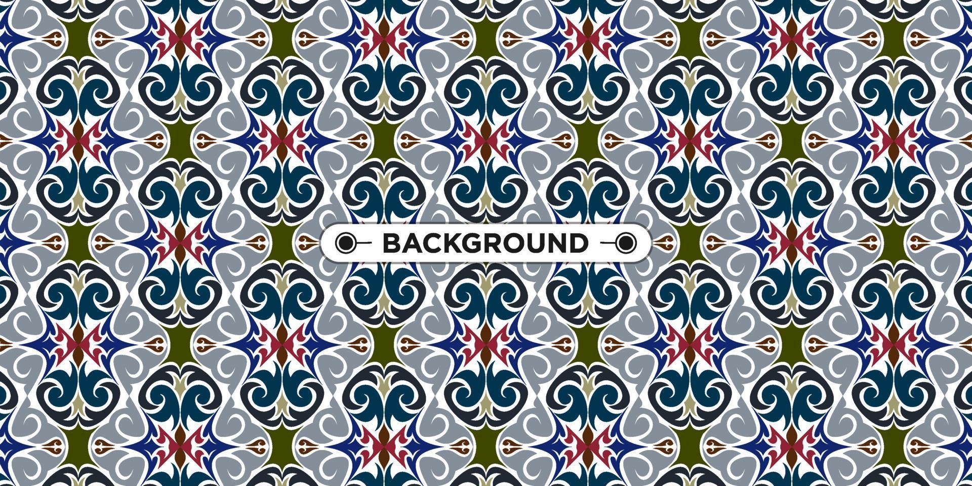 Unique colorful ethnic seamless pattern background vector