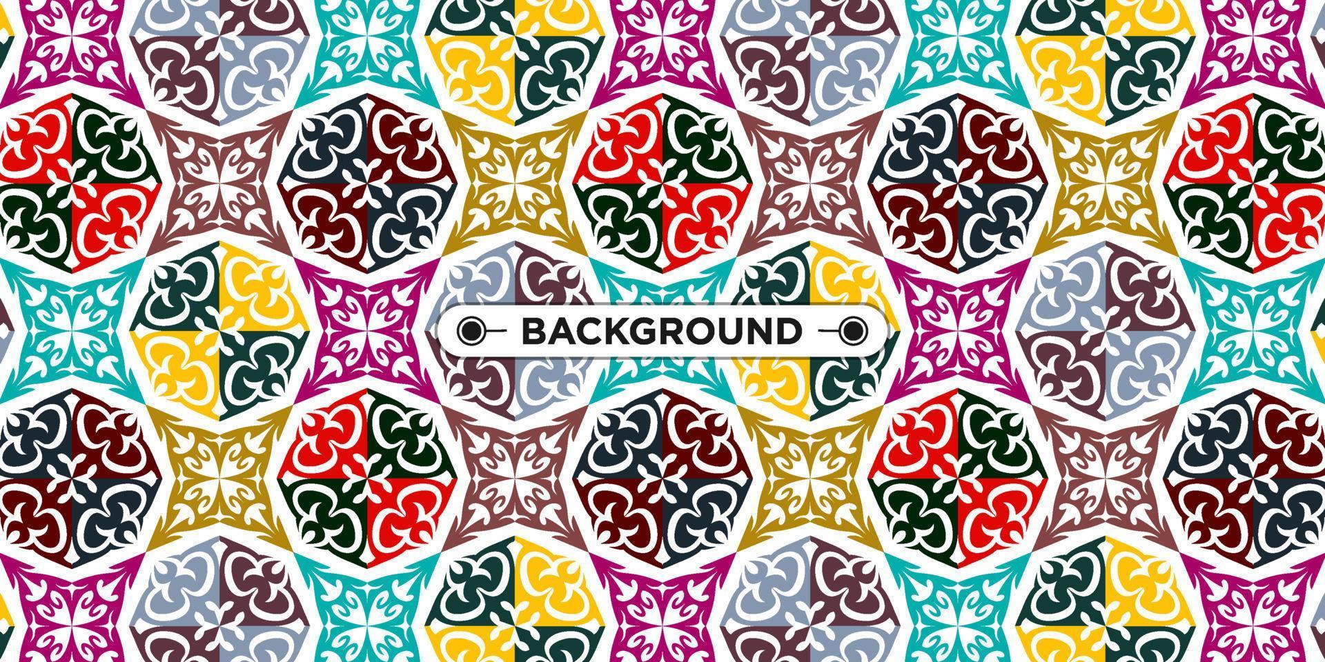Unique colorful ethnic seamless pattern background vector