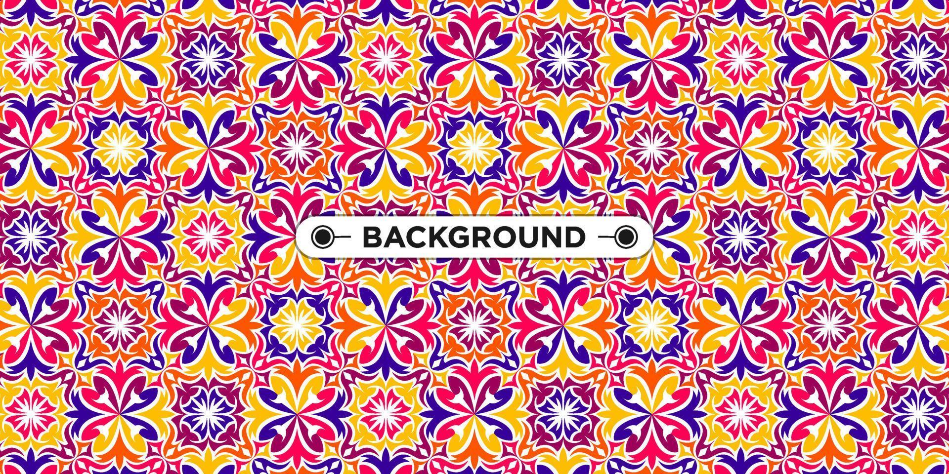 colorful ethnic mandala seamless pattern background vector