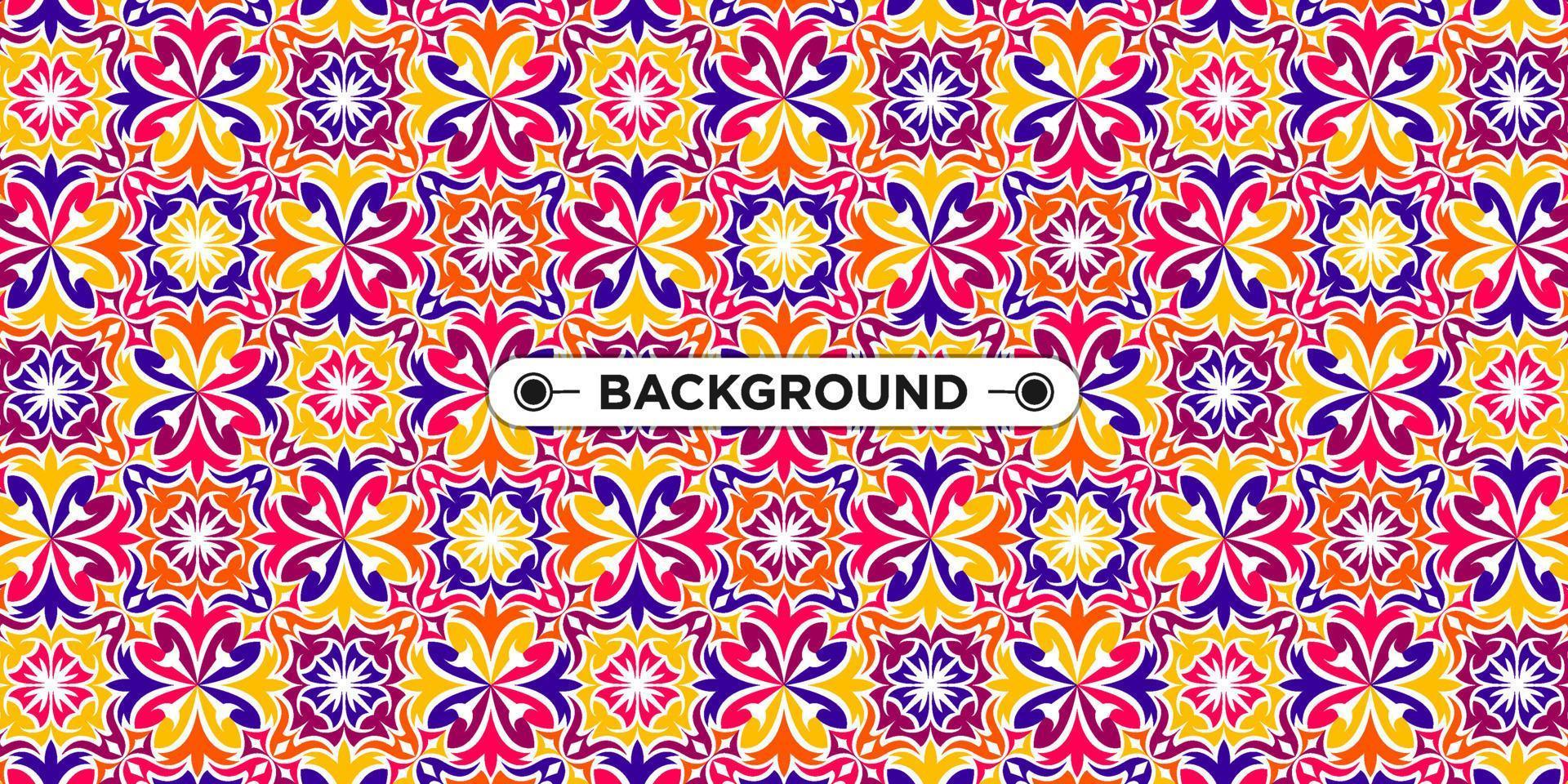 colorful ethnic mandala seamless pattern background vector