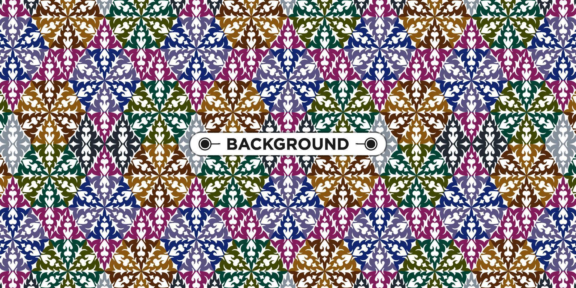 Unique colorful ethnic seamless pattern background vector