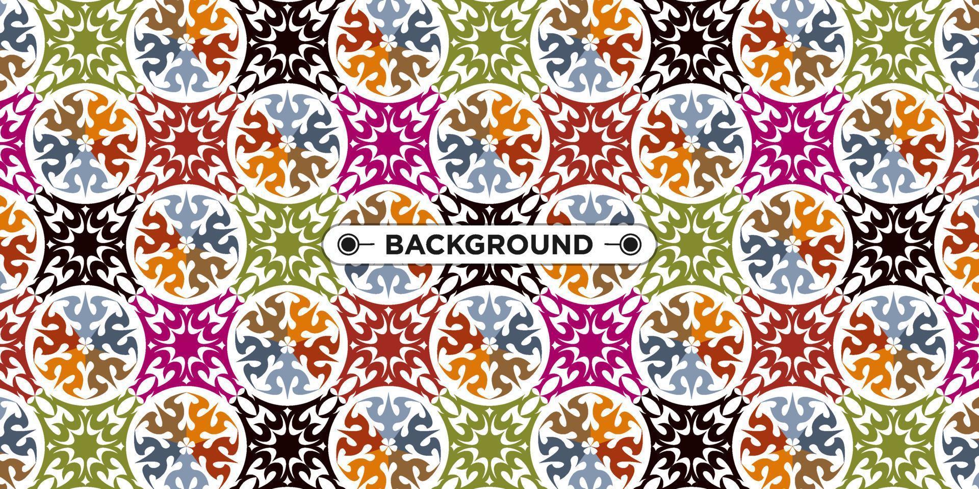 Unique colorful ethnic seamless pattern background vector