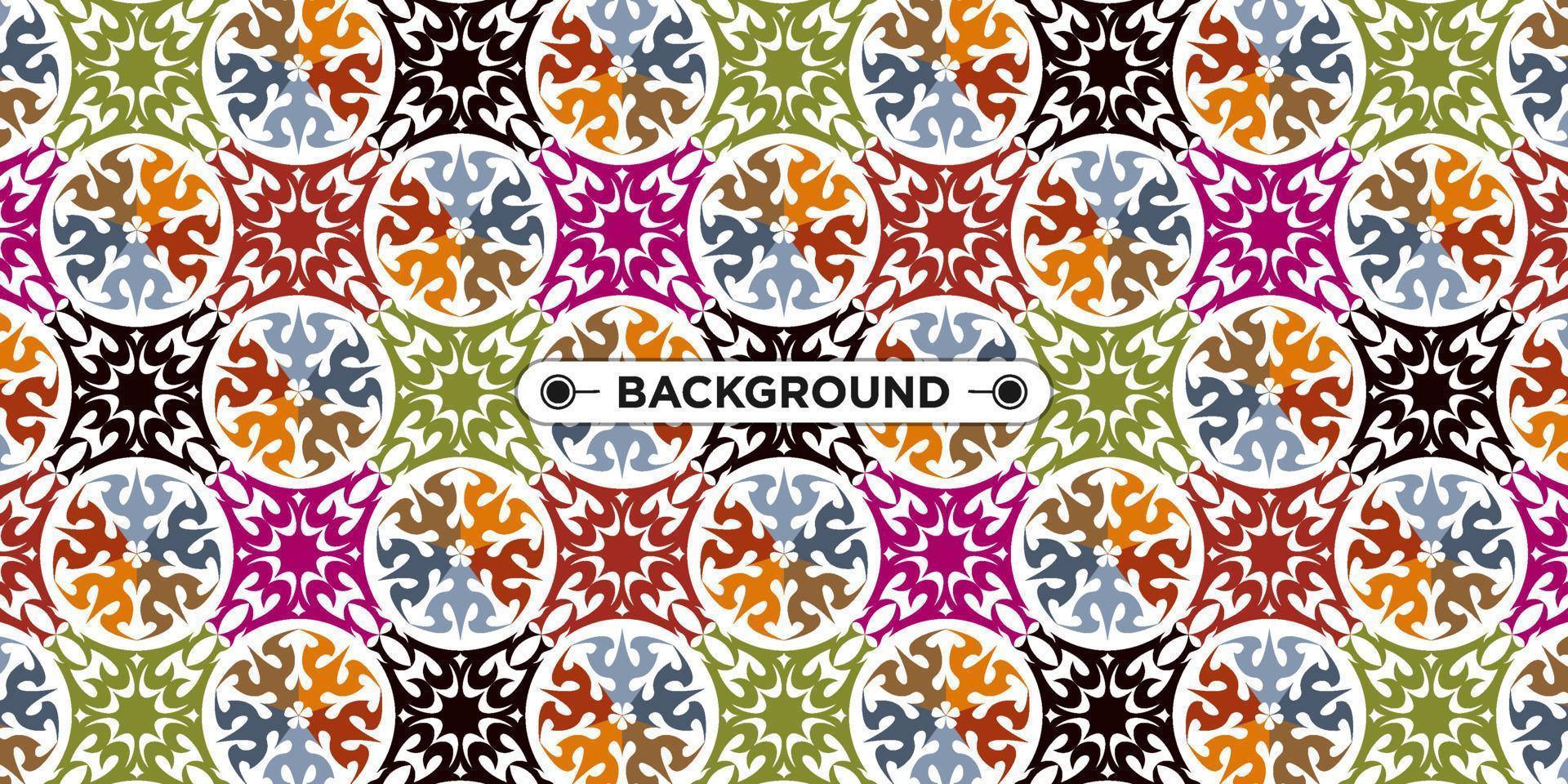 Unique colorful ethnic seamless pattern background vector