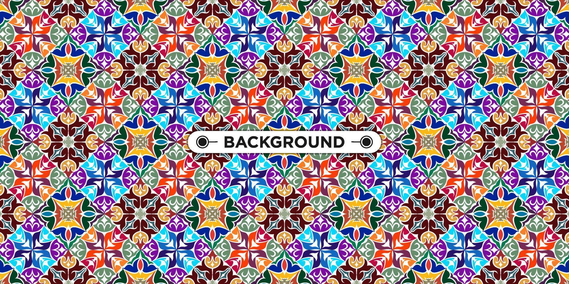 Unique colorful ethnic seamless pattern background vector