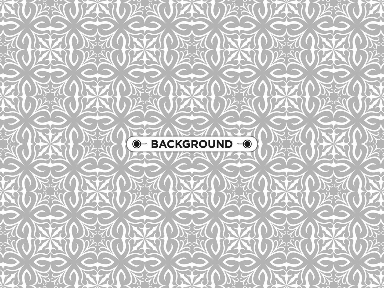 gray ethnic mandala seamless pattern background vector