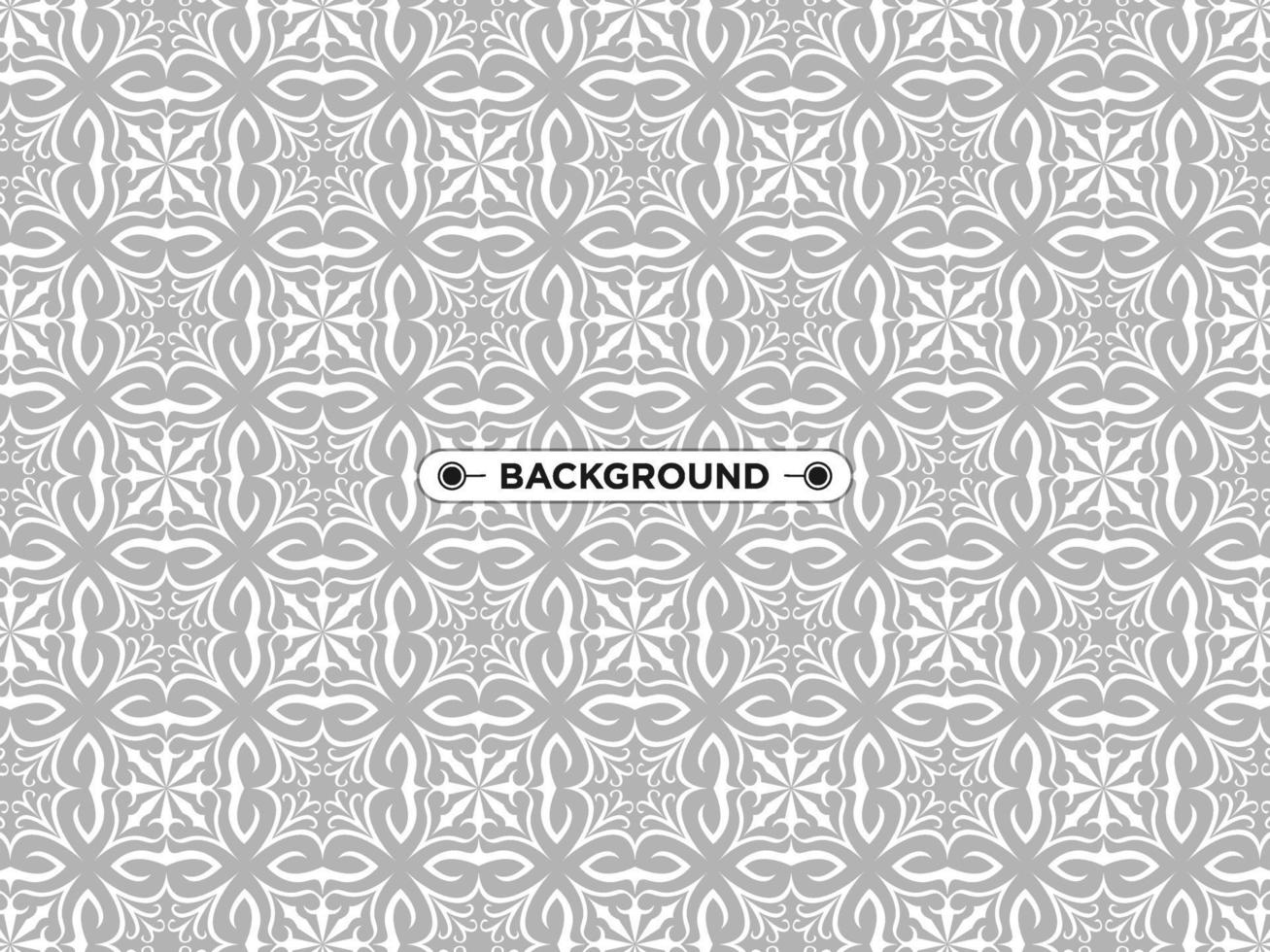 gray ethnic mandala seamless pattern background vector