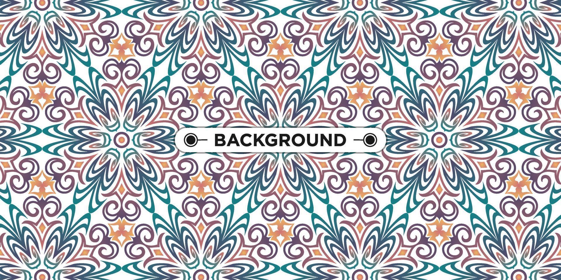 colorful ethnic mandala seamless pattern background vector