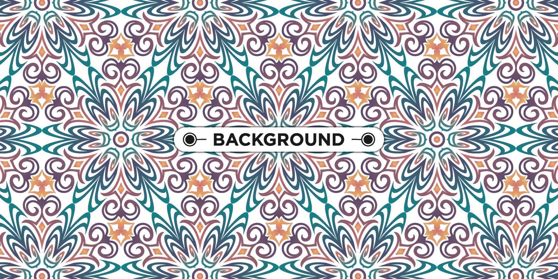 colorful ethnic mandala seamless pattern background vector