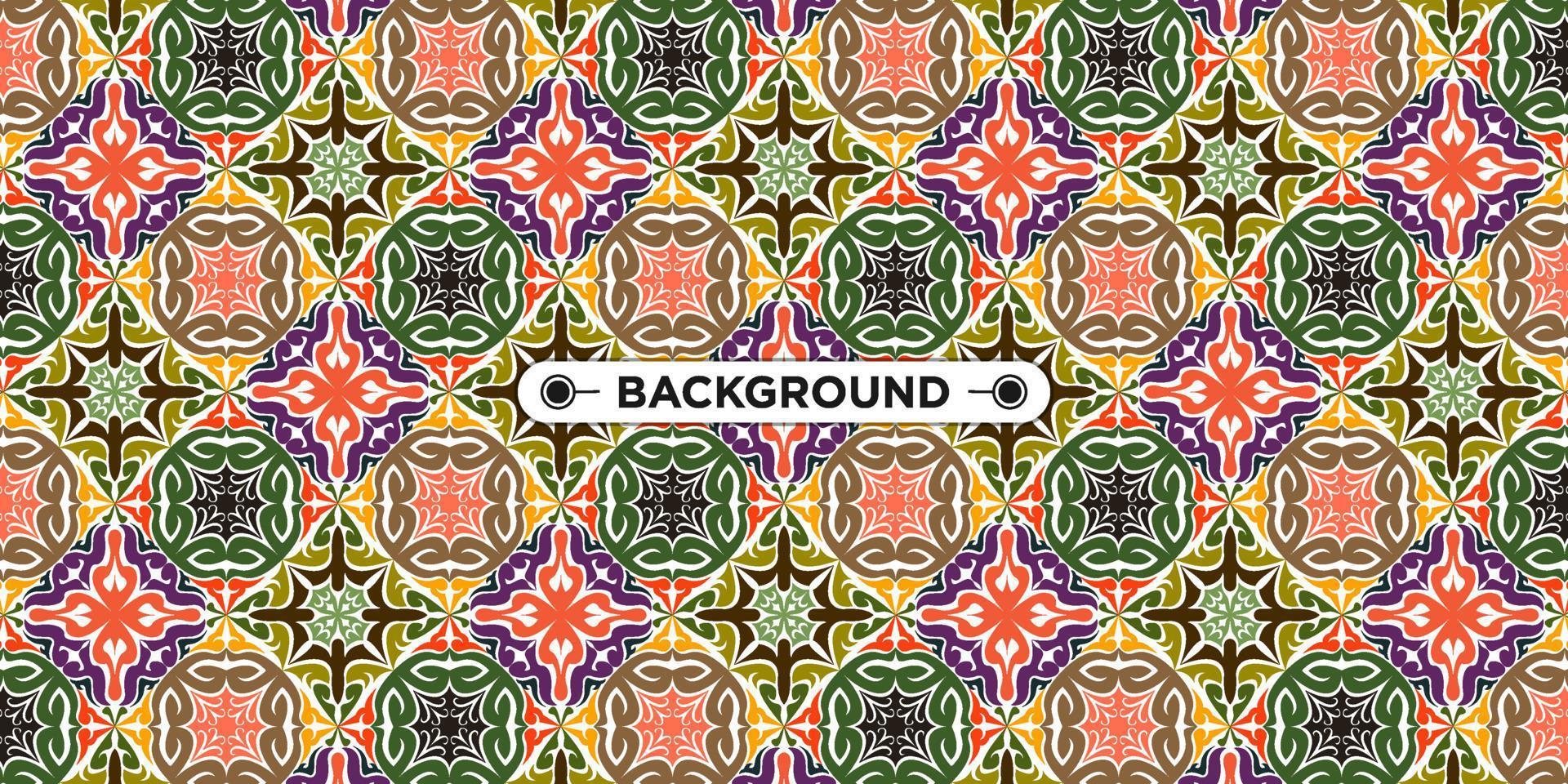 Unique colorful ethnic seamless pattern background vector