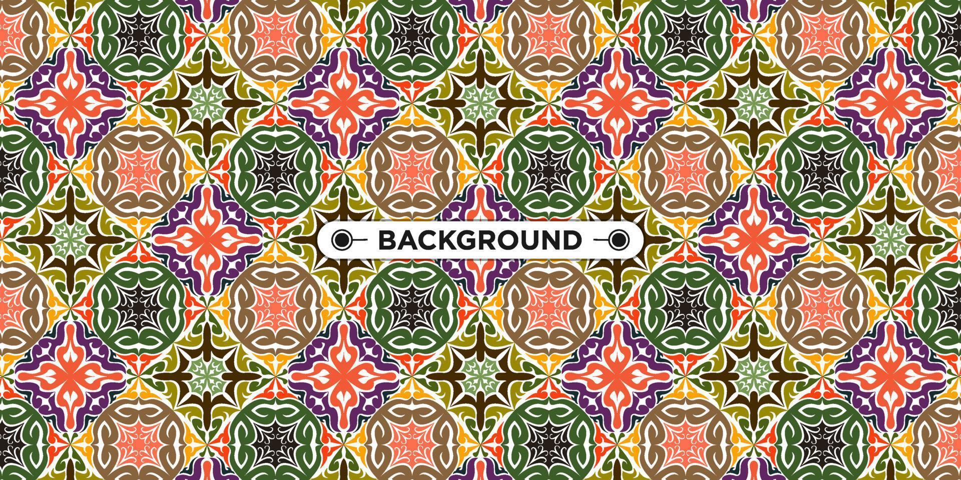 Unique colorful ethnic seamless pattern background vector