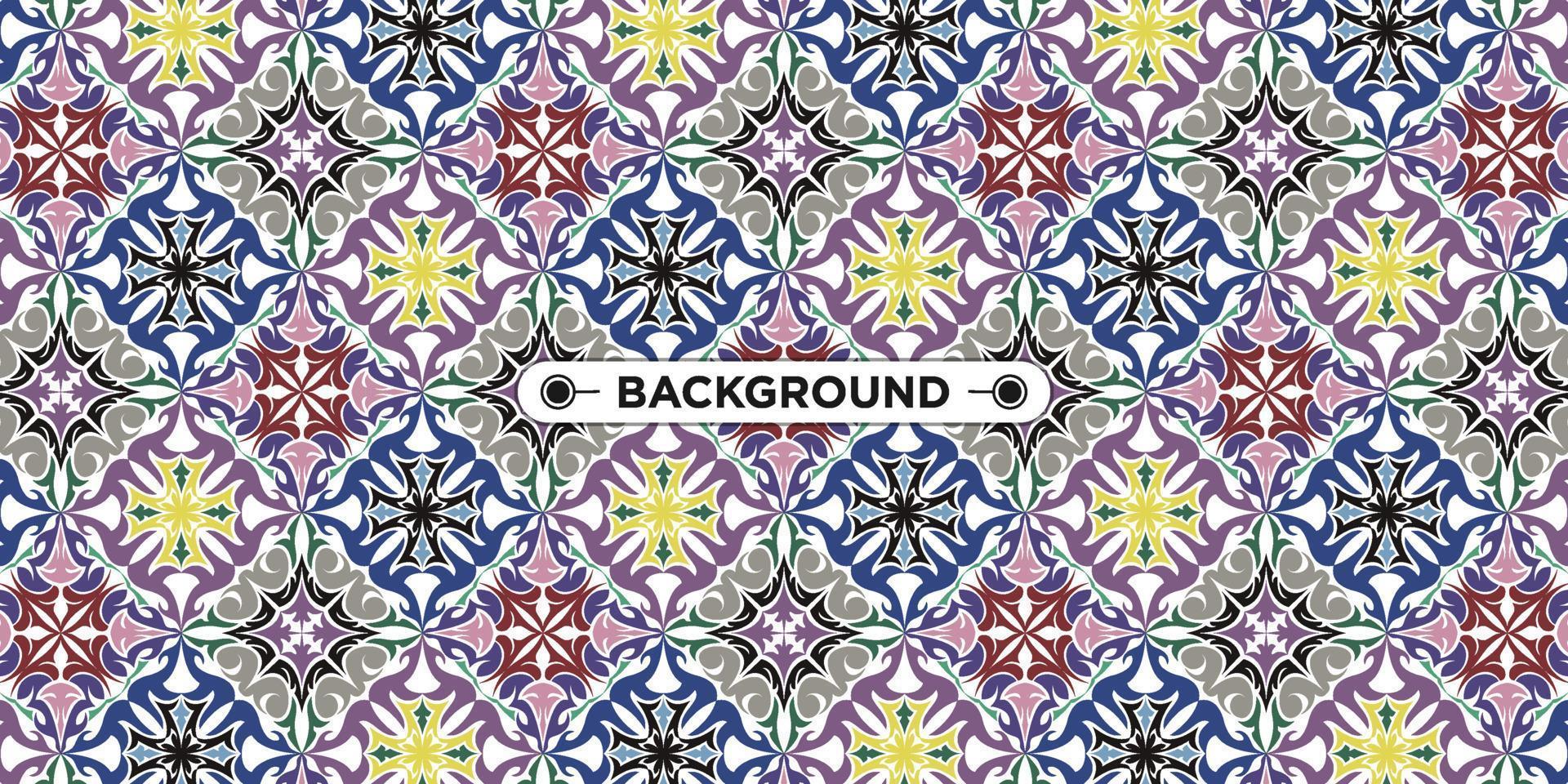 Unique colorful ethnic seamless pattern background vector