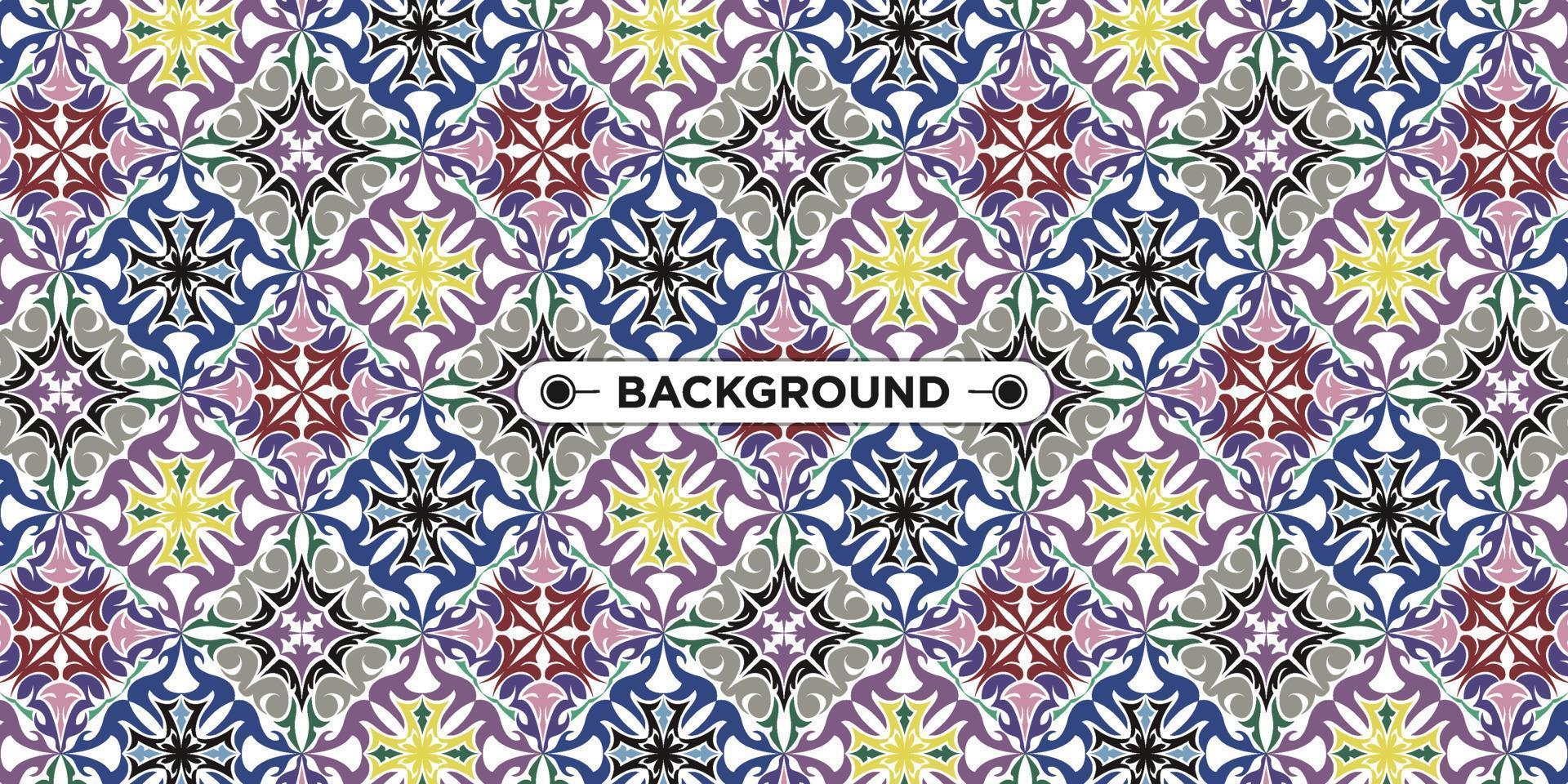 Unique colorful ethnic seamless pattern background vector