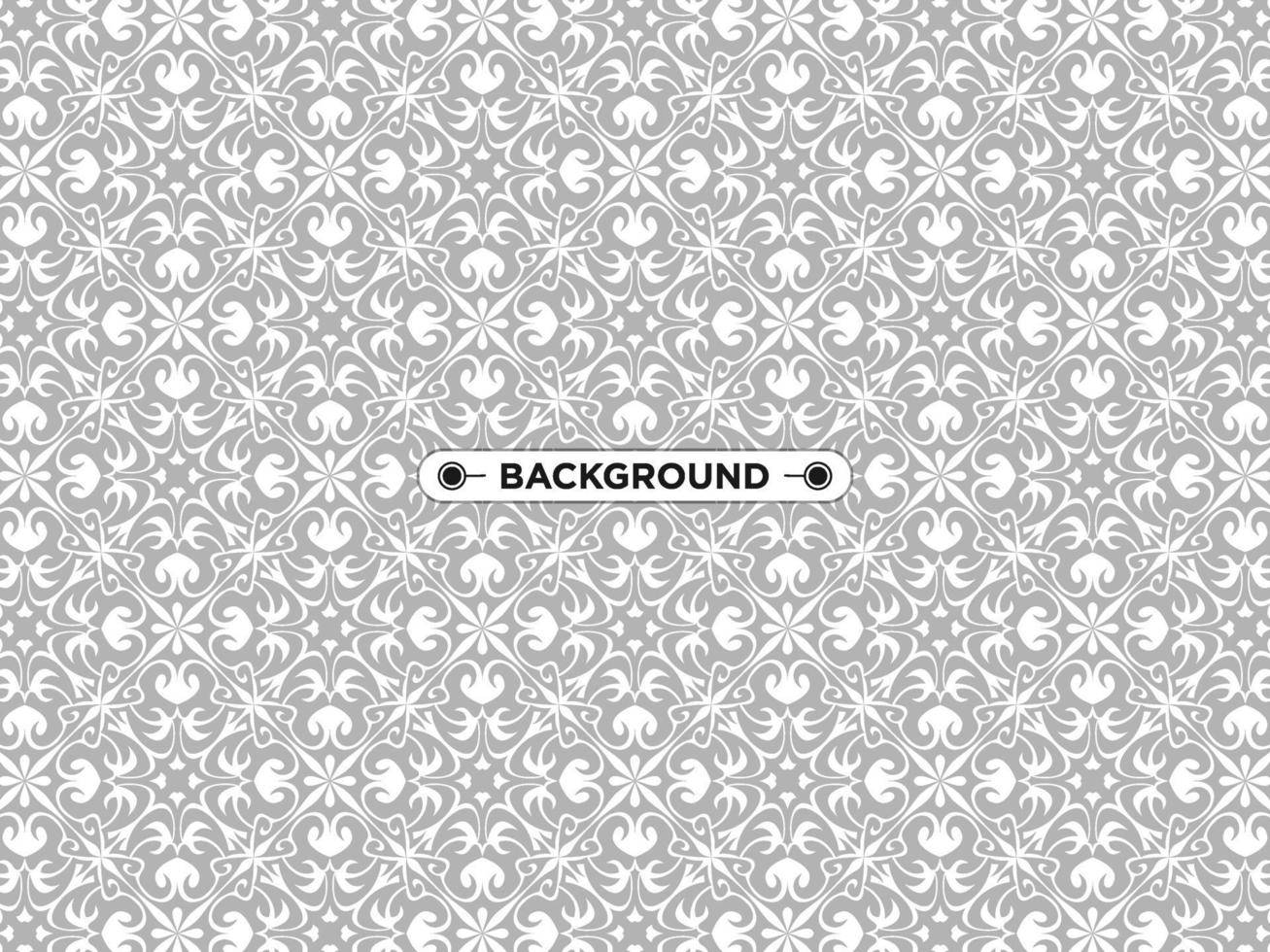 gray ethnic mandala seamless pattern background vector