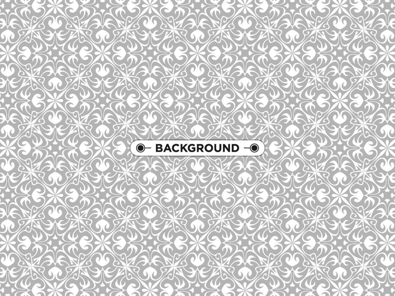 gray ethnic mandala seamless pattern background vector