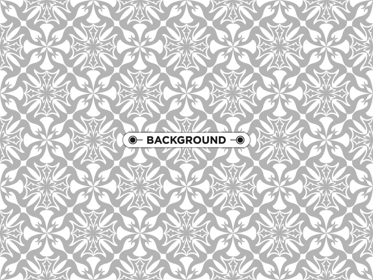 gray ethnic mandala seamless pattern background vector