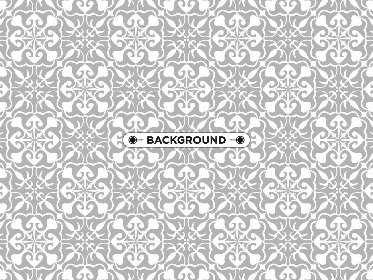 gray ethnic mandala seamless pattern background vector