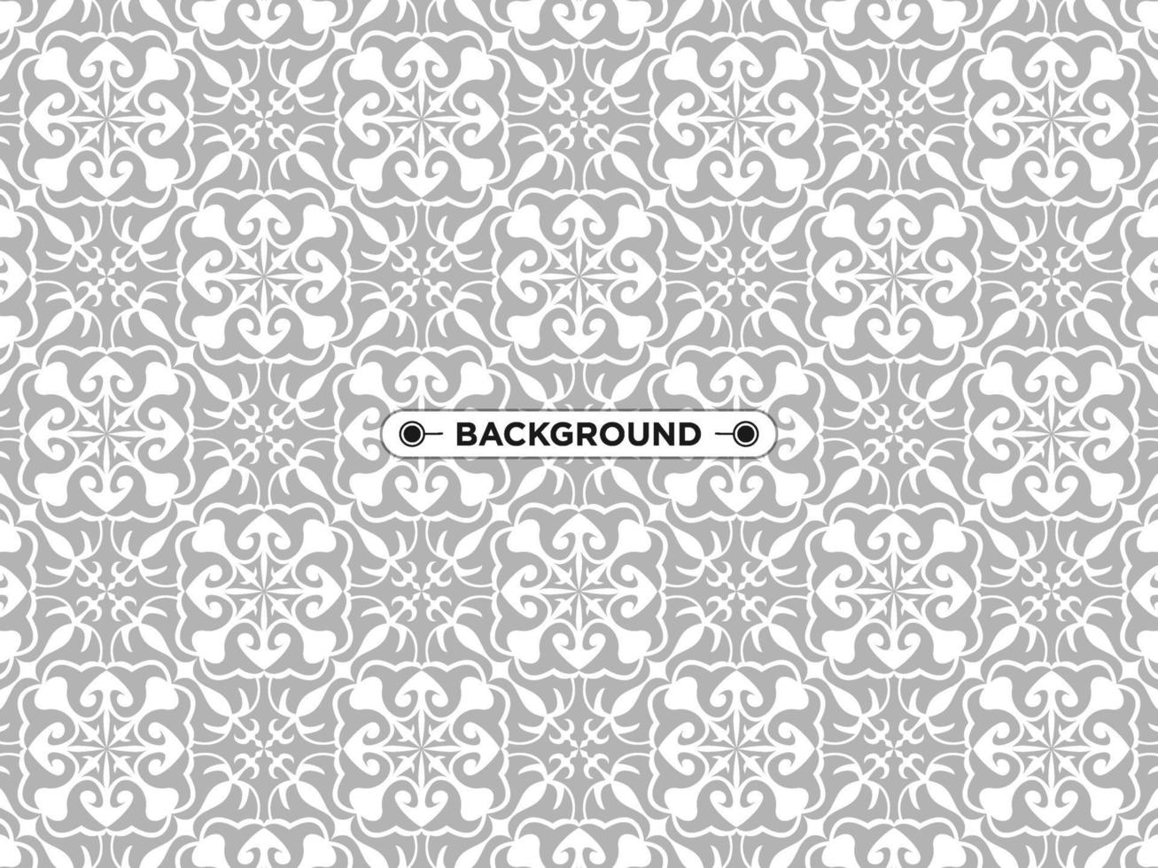 gray ethnic mandala seamless pattern background vector