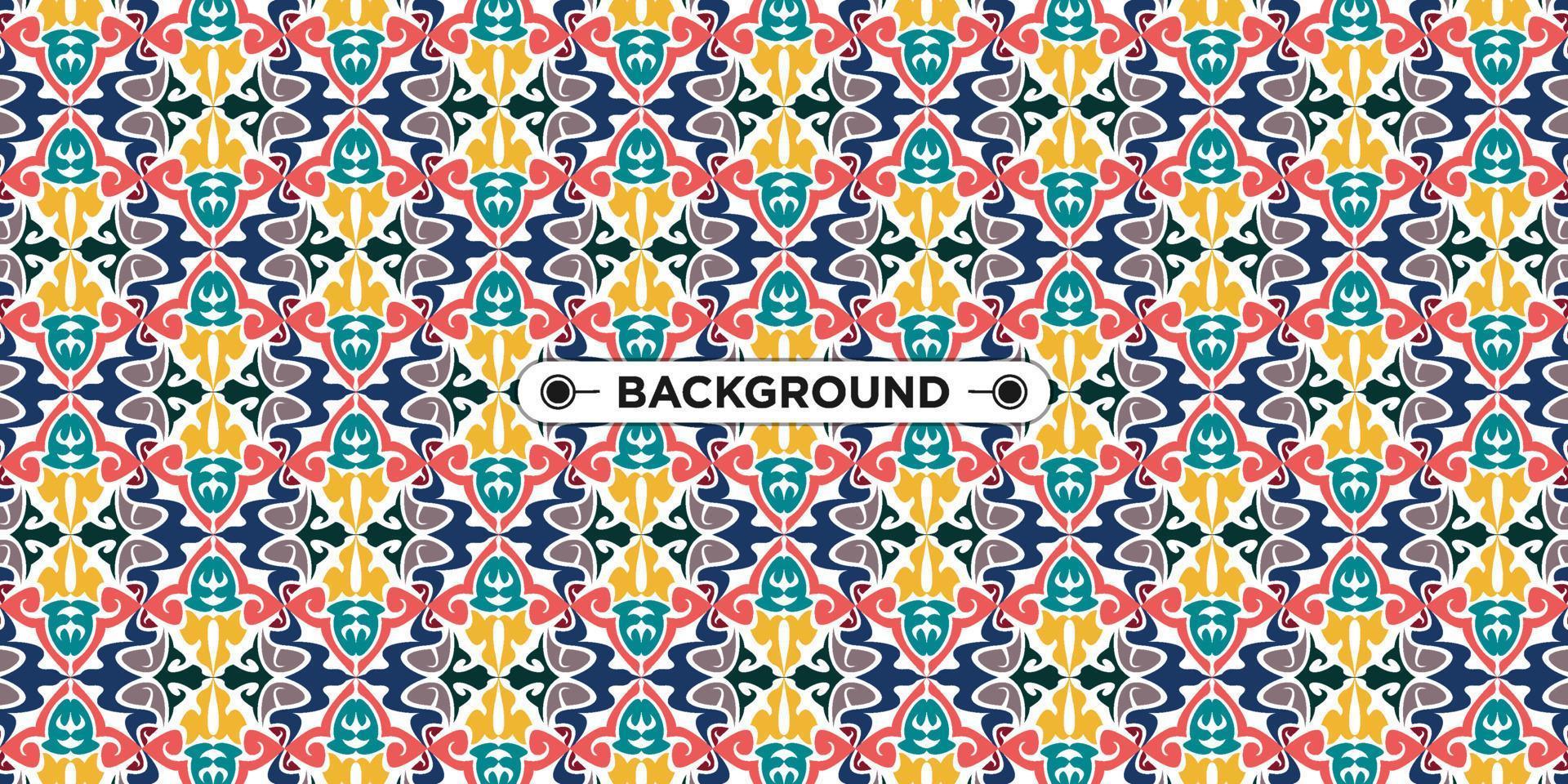 Unique colorful ethnic seamless pattern background vector